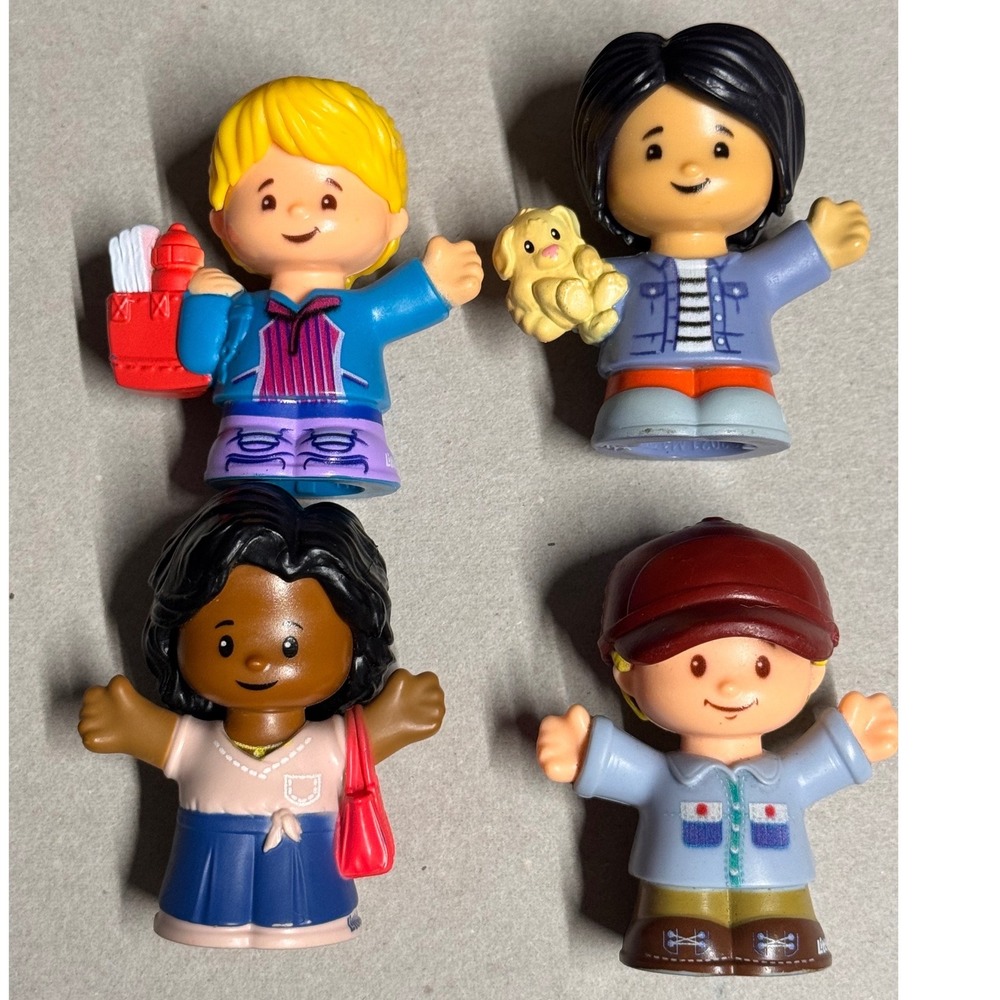 Fisher-Price Little People Figures Lot of 4 Diverse Friends Toddler Toy Kid‎